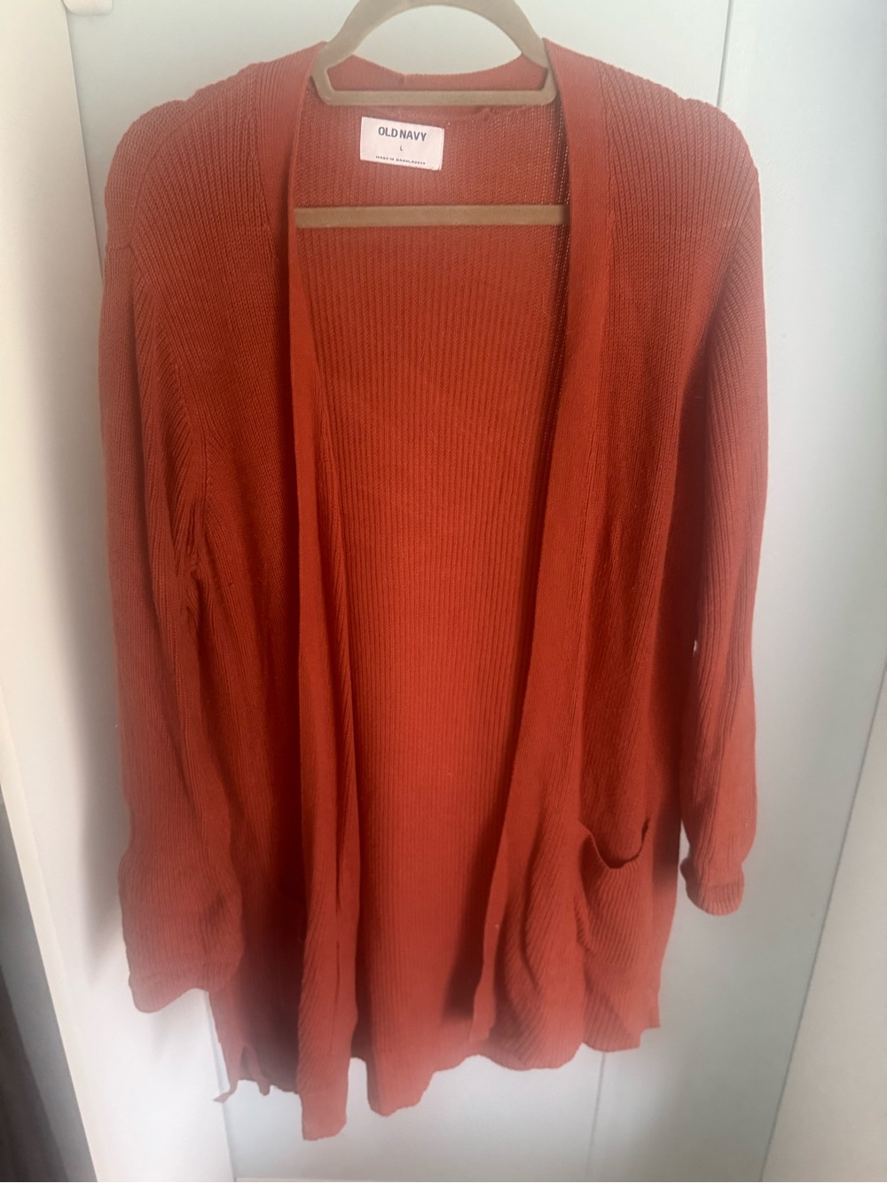 Old Navy Women's Open-Front Rust-Orange Cardigan